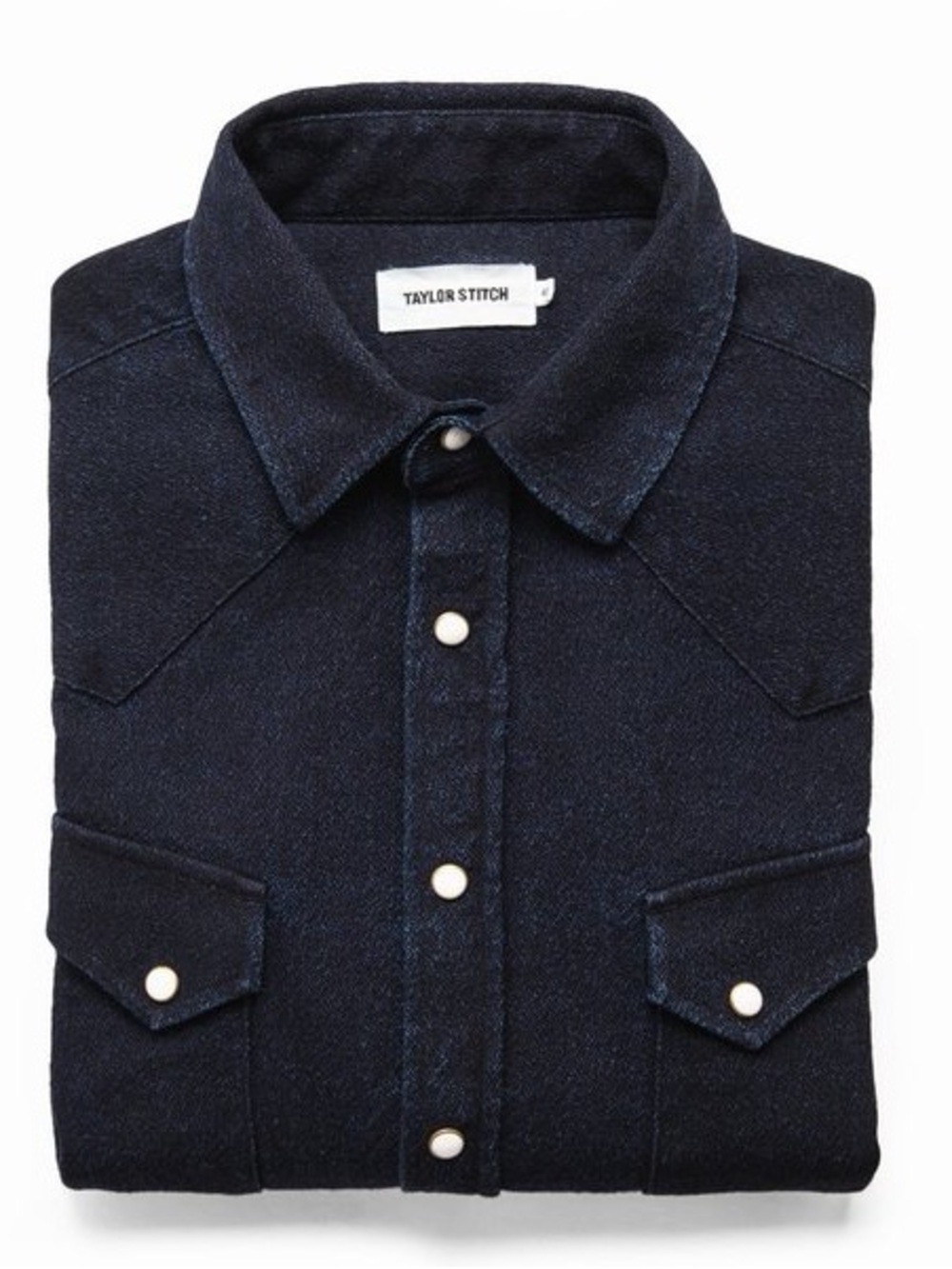 Taylor Stitch Western Shirt In Indigo Crepe Size 42 / Medium! - Picture 3 of 16